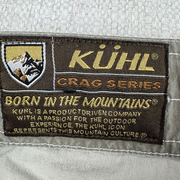 Kuhl Men's Crag Series Cargo Pocket Green Outdoor Hiking Utility Work Shorts 34 - Picture 9 of 15